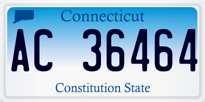 CT license plate AC36464
