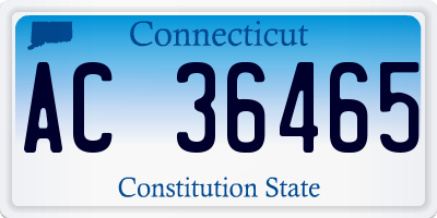 CT license plate AC36465