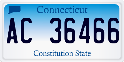 CT license plate AC36466