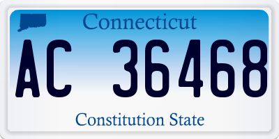 CT license plate AC36468