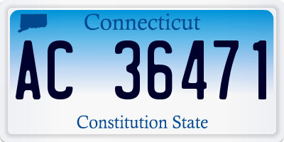 CT license plate AC36471