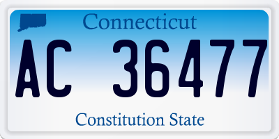 CT license plate AC36477