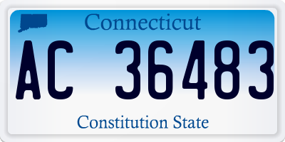 CT license plate AC36483