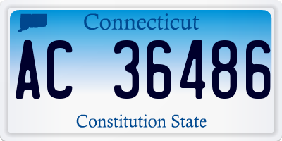 CT license plate AC36486