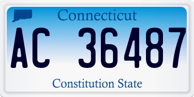 CT license plate AC36487