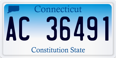 CT license plate AC36491
