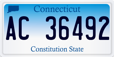 CT license plate AC36492