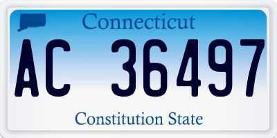 CT license plate AC36497