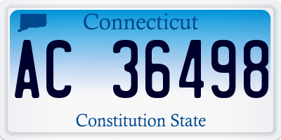 CT license plate AC36498