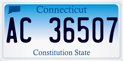 CT license plate AC36507