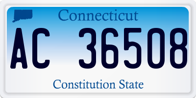 CT license plate AC36508