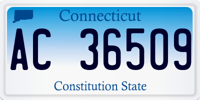 CT license plate AC36509