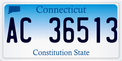 CT license plate AC36513