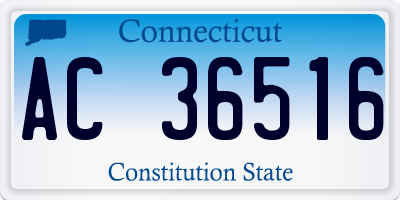 CT license plate AC36516