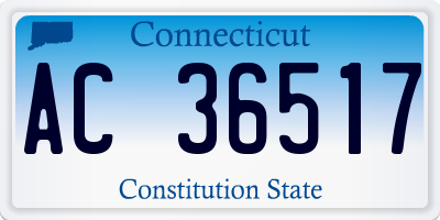 CT license plate AC36517