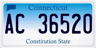CT license plate AC36520