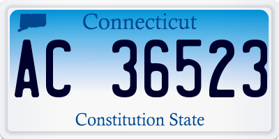 CT license plate AC36523