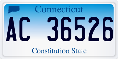 CT license plate AC36526