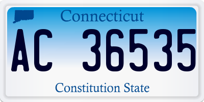 CT license plate AC36535