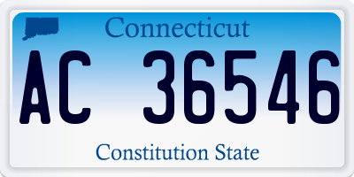 CT license plate AC36546