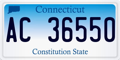 CT license plate AC36550