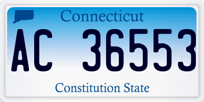 CT license plate AC36553