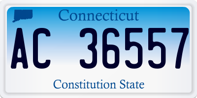 CT license plate AC36557