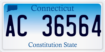 CT license plate AC36564