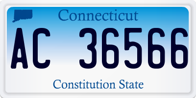 CT license plate AC36566