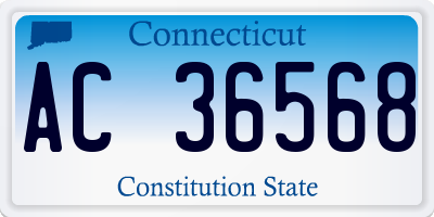 CT license plate AC36568