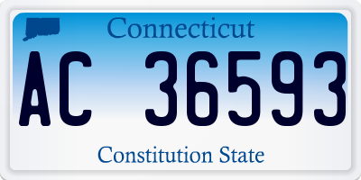 CT license plate AC36593