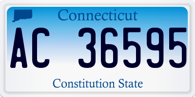 CT license plate AC36595