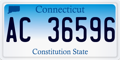 CT license plate AC36596