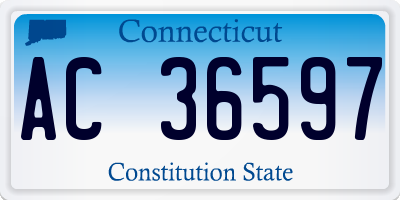 CT license plate AC36597