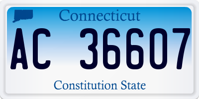 CT license plate AC36607