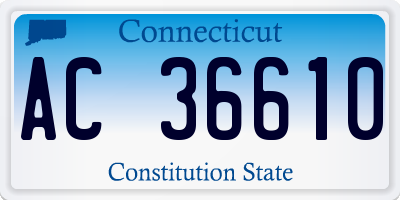 CT license plate AC36610