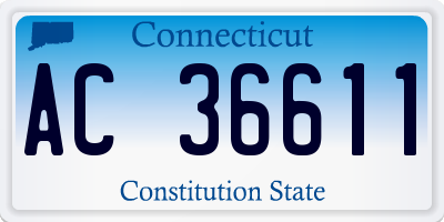 CT license plate AC36611
