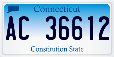 CT license plate AC36612