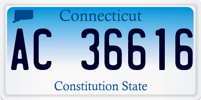CT license plate AC36616