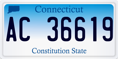 CT license plate AC36619