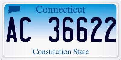CT license plate AC36622