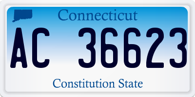CT license plate AC36623