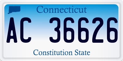 CT license plate AC36626