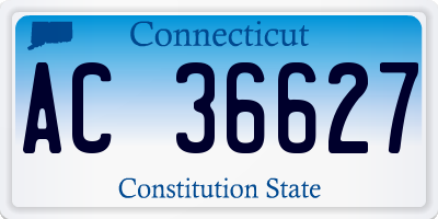 CT license plate AC36627