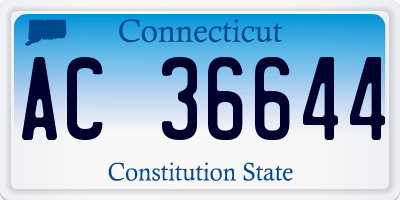 CT license plate AC36644