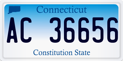 CT license plate AC36656