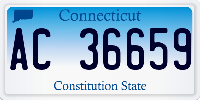 CT license plate AC36659