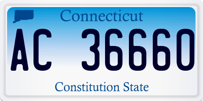 CT license plate AC36660
