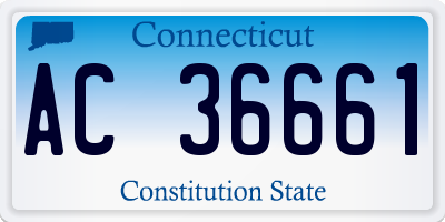 CT license plate AC36661