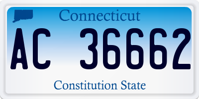 CT license plate AC36662